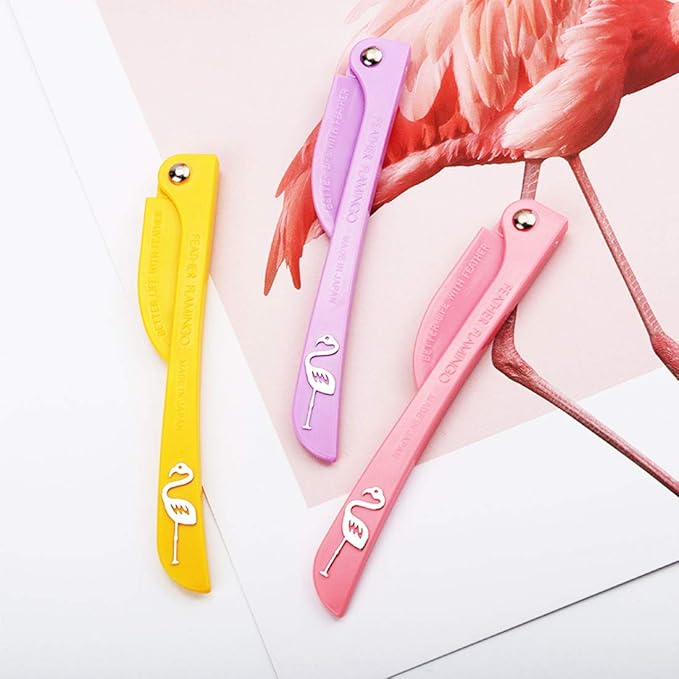 Limo Eyebrow Razor, Facial Hair Trimmer, 6 PCS - Purple+Yellow+Pink, Women's Facial Hair Maintenance, Sensitive Skin, Modern Style