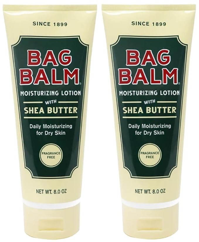 Bag Balm Moistuzing Body Lotion with Shea Butter, Daily Moisturizing for Dry Skin | Pack of 2 8oz Tubes