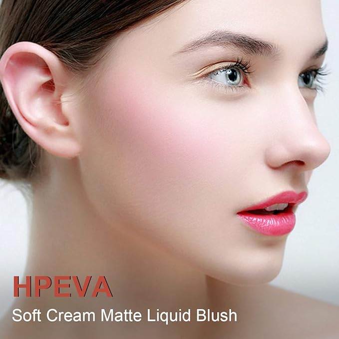 Liquid Blush for Cheeks,Soft Cream Matte Korean Makeup Blush,Lightweight Breathable Feel Long Lasting Natural Red Pink Peach Orange Rose Creamy Face Blushes for White Mature Skin Dark Skin (#07-Blessing)