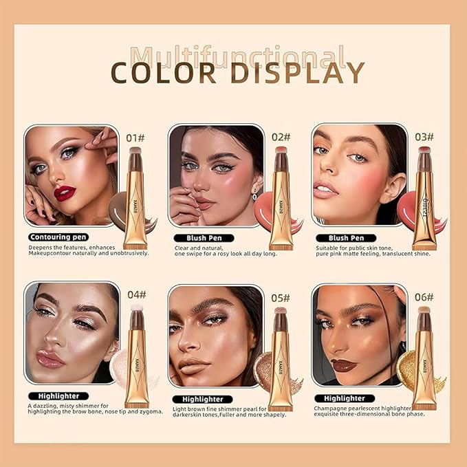 3 Pcs Liquid Contour Beauty Wand Set, Contour Stick