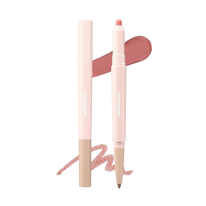 COLORGRAM All In One Over-Lip Maker 01 Warm Peach | Versatile Lip Liner & Contour with Natural Shades, Matte finish, Bigger and Fuller Lips, Plumping effect, Smooth creamy texture