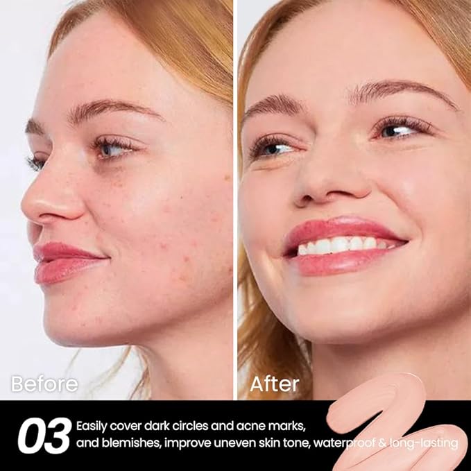 1 Pack Liquid Foundation Cream for Face Makeup,Durable