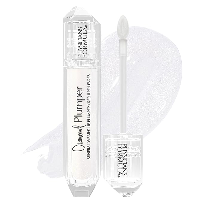Physicians Formula Mineral Wear Diamond Lip Plumper Gloss, Dermatologist Tested, Diamond Marquise & Brilliant Berry Diamond