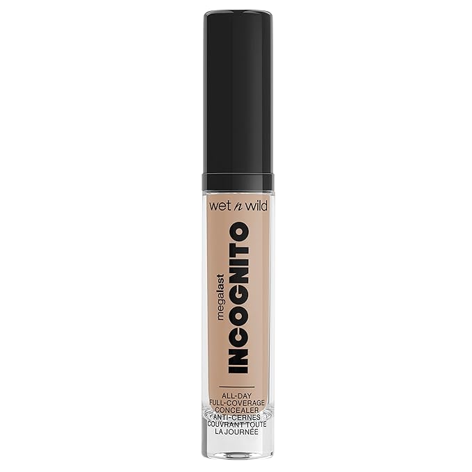 wet n wild Mega Last Incognito All-Day Full Coverage Liquid Matte Concealer, Light Honey