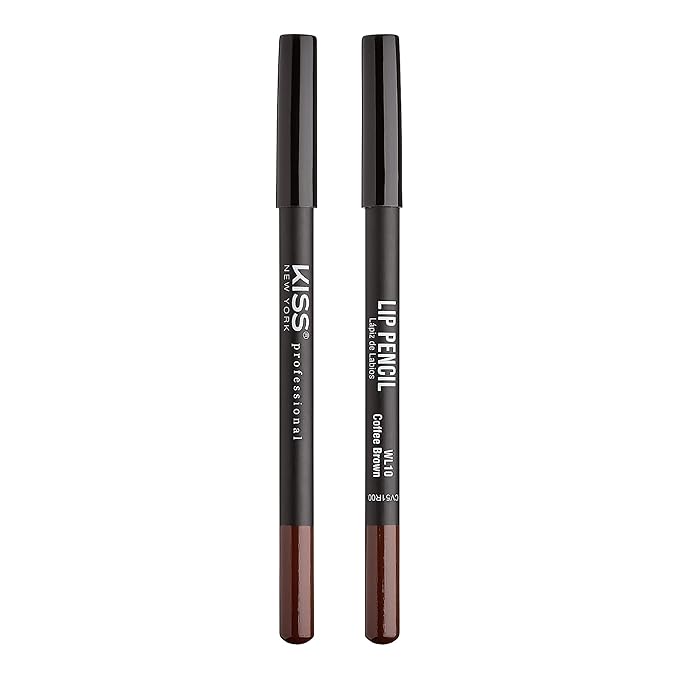 Professional Slim Lip Pencil, Creamy Soft Lip Liner, Smooth Long-Lasting Rich Lip Color, Natural Lip Makeup, Water-Resistant Lip Crayon (Coffee Brown)