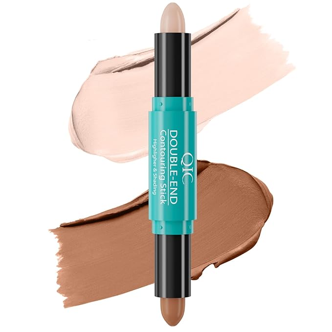 MEICOLY 2-in-1 Highlighter Contour Stick,Cool Toned Contour Stick,Makeup Shaping Stick,02
