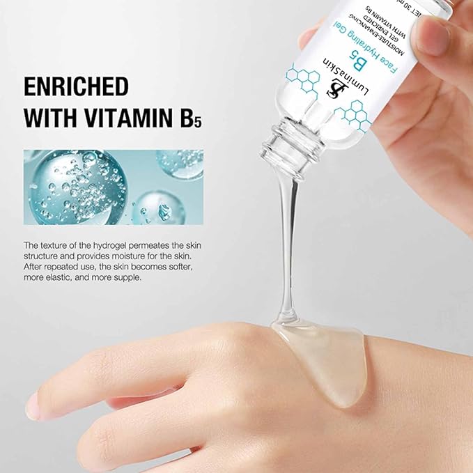 Hydrating Vitamin B5 Gel Skin Moisture-Enhancing Gel, Hyalu B5 Pure Hyaluronic Acid Serum for Face, with Vitamin B5, Anti-Aging Serum for Fine Lines and Wrinkles 30 ml