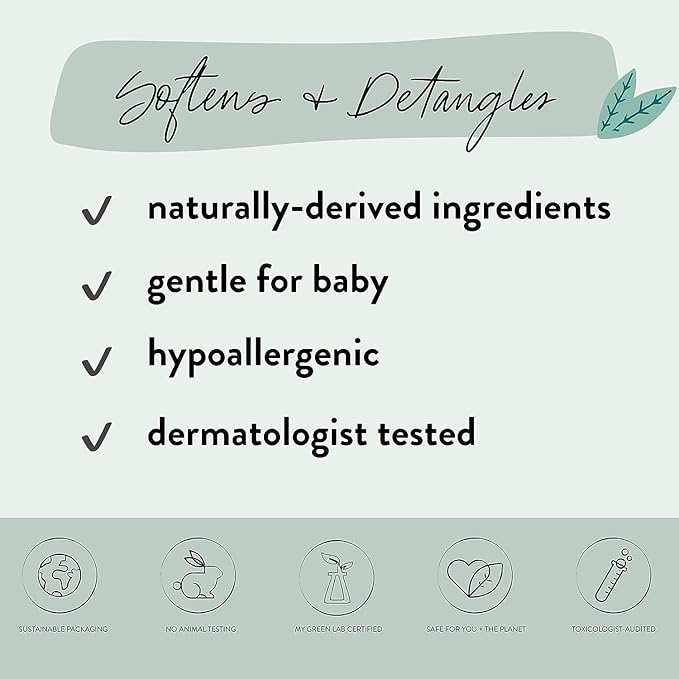 The Honest Company Conditioning Hair Detangler | Leave-In Conditioner + Fortifying Spray | Tear-Free, Cruelty-Free, Hypoallergenic | Lavender Calm, 4 Fl Oz