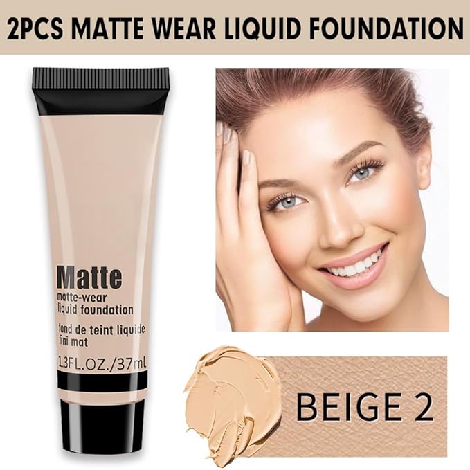 1 Pack Matte Oil Free Concealer Foundation Cream,Professional