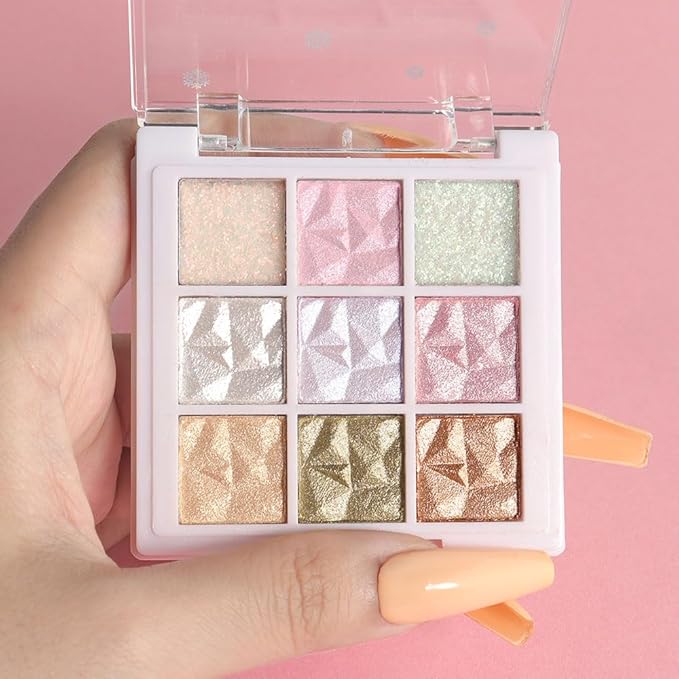 9 Colors Pink Pearl Gold Matte Shimmer Eyeshadow