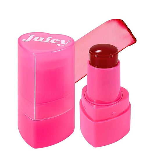 Water Jelly Tint Blush, 3-In-1 Multi-Use Blush Cream Blush Stick for Eyes, Cheeks & Lips, Hydrating & Bouncy Jelly Texture, Blends Perfect for Skin Portable Multipurpose Long Lasting Waterproof(03, s)