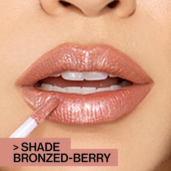 wet n wild MegaSlicks Lip Gloss, Ultra-Glossy, Vitamin-E Enriched, Ultra-Gloss High Shine Moisturizing, Cruelty-Free & Vegan - Rasp-berry Voice