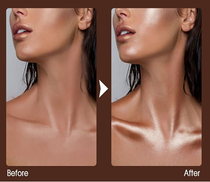 Shimmer Body Oil Rose Gold, Illuminator Highlighter for Body