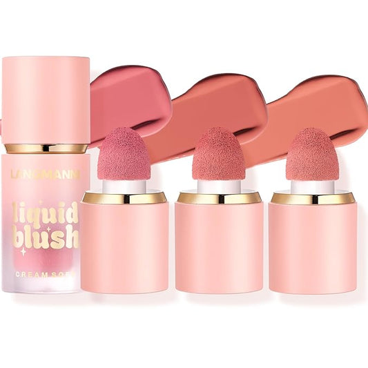 Jolilab Liquid Blush - High Pigment, Long - Lasting, Buildable Color for a Natural Glow(#1+2+3)