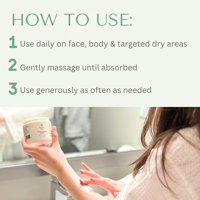 Yobee Body & Face Moisturizing Cream for Dry, Sensitive Skin | Probiotic extracts, Honey, Turmeric, Vitamin B12, Ceramides, Shea Butter | Fragrance Free | For Kids & Adults (6)