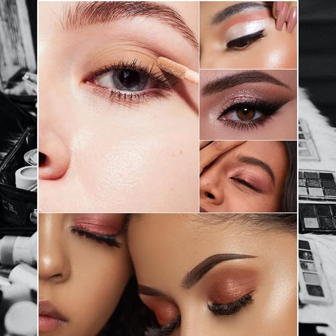 Liquid Eyeshadow Shimmer Long Lasting Effect Shiny Pigment Eyeshadow Glow Glitter Makeup (Brown)