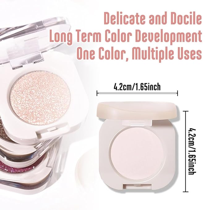 Pressed Single Matte Eyeshadow Palette, Matte nude White Eyeshadow For Old Women, Pigmented Waterproof Sombras Para Ojos, Single Pressed Powder Vegan, Talc, Paraben & Cruelty Free(01)