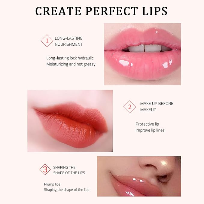 Hydrating Lip Oil, Plumping Lip Gloss,Lip Essential Oil,Lips Care,10Ml