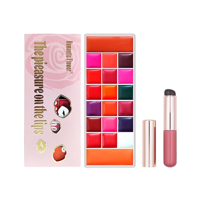 Long-Lasting Hydrating Lipgloss Makeup Sets for Girls and Women Waterproof Non-Sticky Lip Gloss Lip Stain Lipcolor with Soft Brush - Teen Girl Gifts Trendy Stuff and Instant Shine