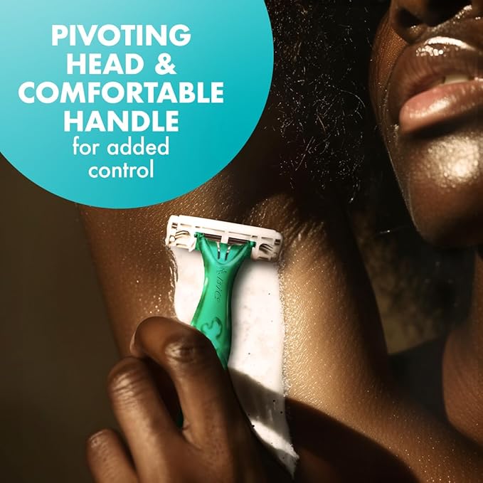 BIC Soleil Simply Sensitive Women's Disposable 3 Blade Razors, Soothing Moisture Strip, 5-Count Pack