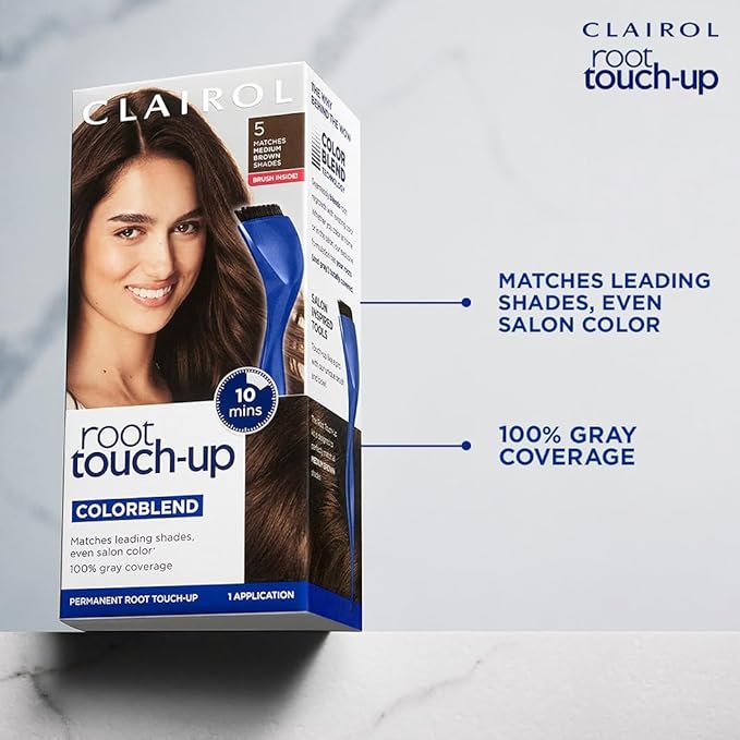 Clairol Root Touch-Up by Nice'n Easy Permanent Hair Dye, 4G Dark Golden Brown Hair Color, Pack of 2