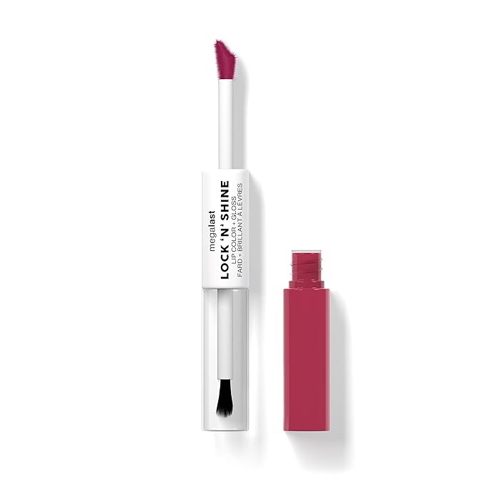 wet n wild Megalast Lock 'N' Shine Lip Color + Gloss Lipstick La Pink (Pack of 2)