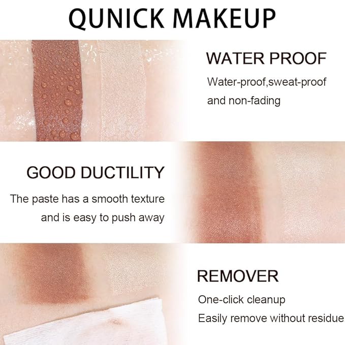 evpct 2Pcs Face Cream Contour Bronzer Sticks Makeup