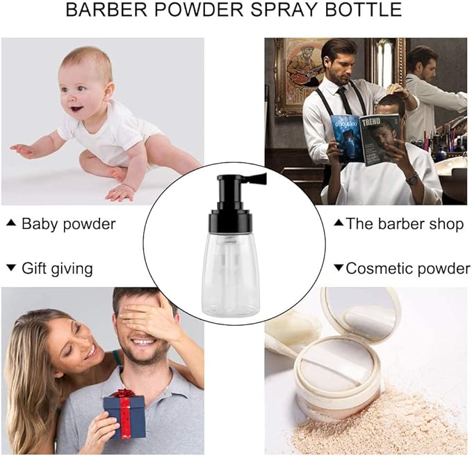Barber Powder Bottle Spray - for Applying Talc Home, Beauty