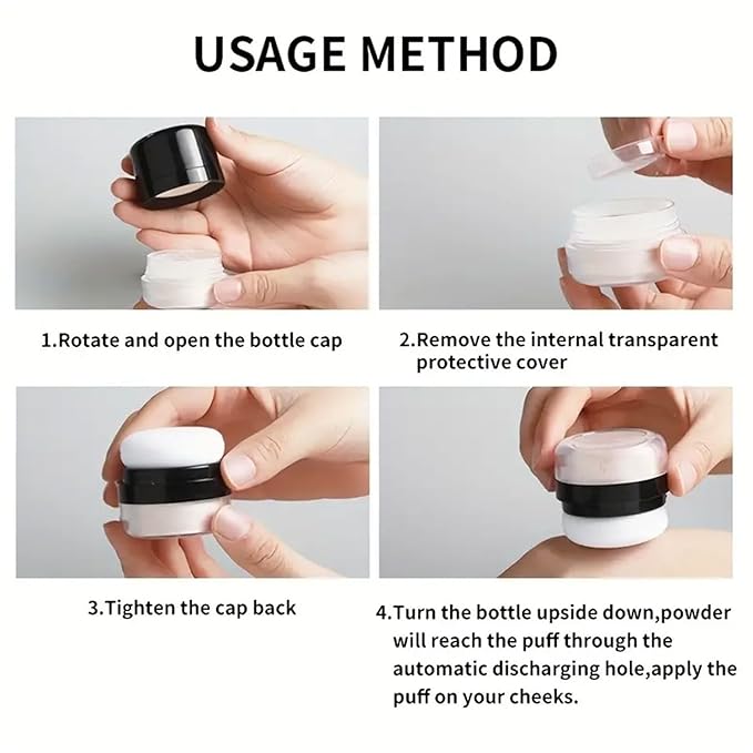 Setting Powder Lightweight Loose Powder Finishing Powder Long-Lasting Ivory)-3 Boxes