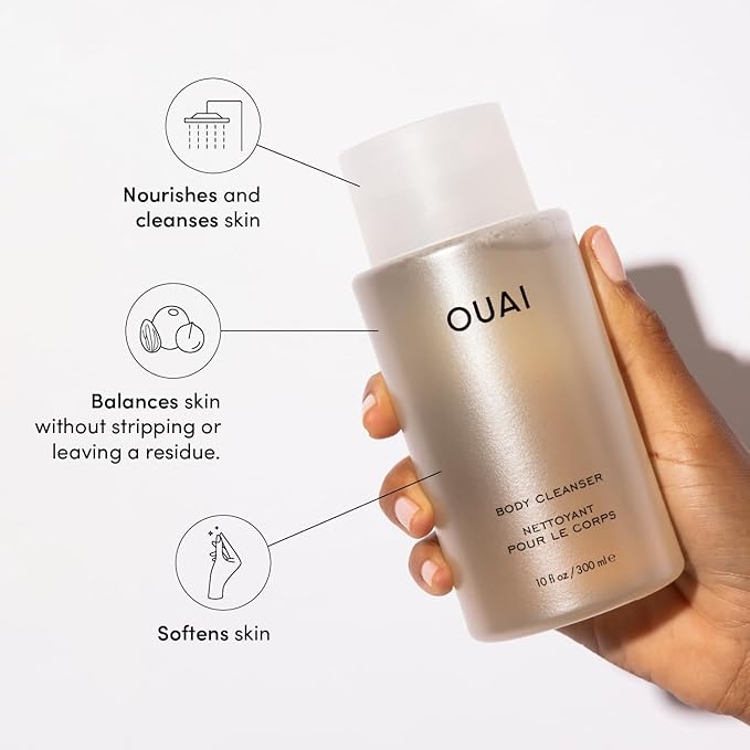 OUAI Body Cleanser Refill, Dean Street - Foaming Body Wash with Jojoba Oil and Rosehip Oil to Hydrate, Nurture, Balance, Soften Skin - Paraben, Phthalate and Sulfate Free Skin Care Products (32 Fl Oz)