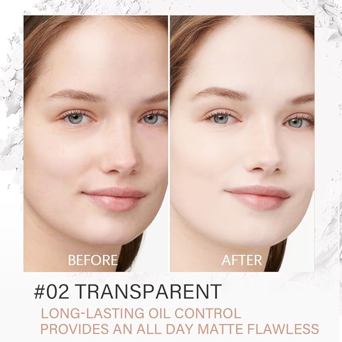 Face Oil Control Pressed Setting Powder-Clarifying Finishing Powder,Waterproof All-Day Use