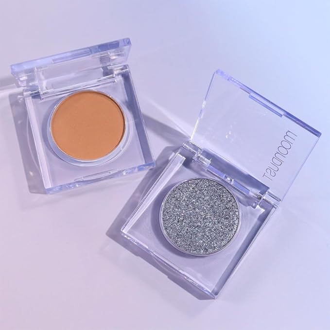 Monochrome Pressed Eyeshadow, Waterproof Neutral Powde Mini Eyeshadow, sombras para ojos, Talc, Paraben & Cruelty Free (H08#Matte Brown)