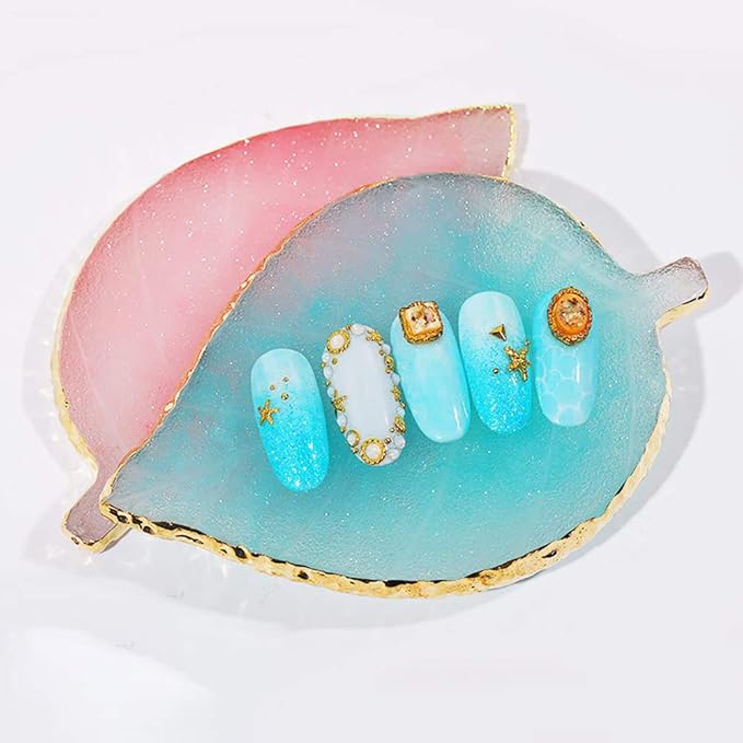 1 Pcs Leaf Resin Nail Art Palette Painting