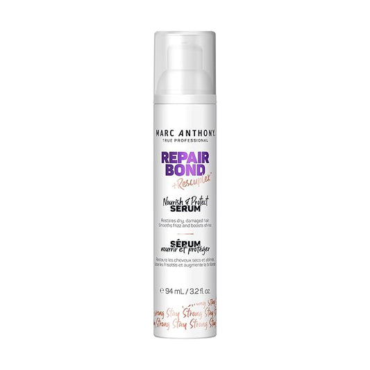 Marc Anthony Hair Serum for Frizzy & Damaged Hair, Repair Bond + Rescuplex Strength & Protect Serum - 3.2 fl oz