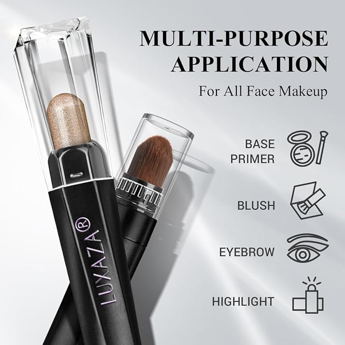 Classic 3PCS Neutral Eyeshadow Stick Makeup Set, Metallic Shimmer Matte Cream Eye Shadow Eyeliner Brightener Pencil Crayon - D1