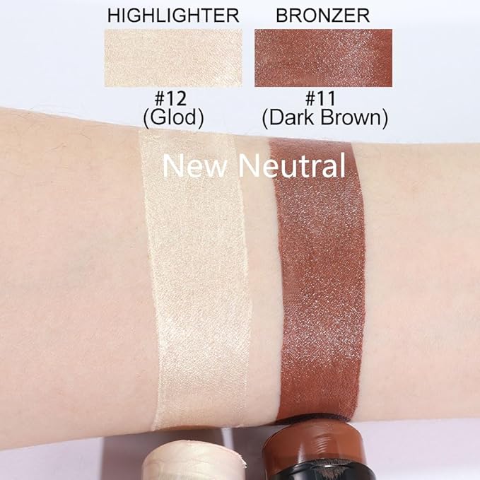 evpct 2Pcs Face Cream Contour Bronzer Sticks Makeup