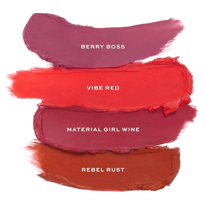 Revolution, Lip Allure Soft Satin Lipstick, Highly Pigmented & Smudge Proof, Long Lasting Creamy Satin Finish, Contains Vitamin E, Vibe Red, 0.11 oz