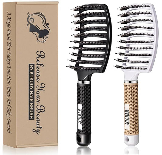 Detangling Brush Boar Bristles Set