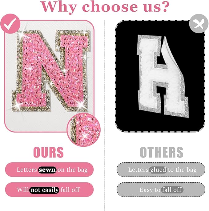 Personalized initial letter makeup bag,