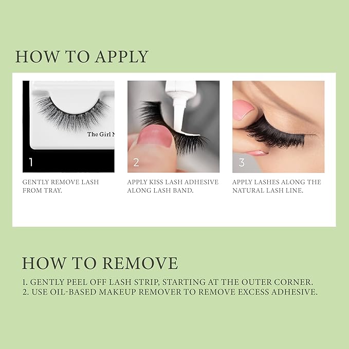 KISS Lash Couture The Muses Collection False Eyelashes - Noblesse, Black, Wispy, Tapered, Refined Faux Silk, Contact Lens Friendly, Pliable Band, Comfortable, Reusable, Cruelty Free, Vegan | 1 Pair