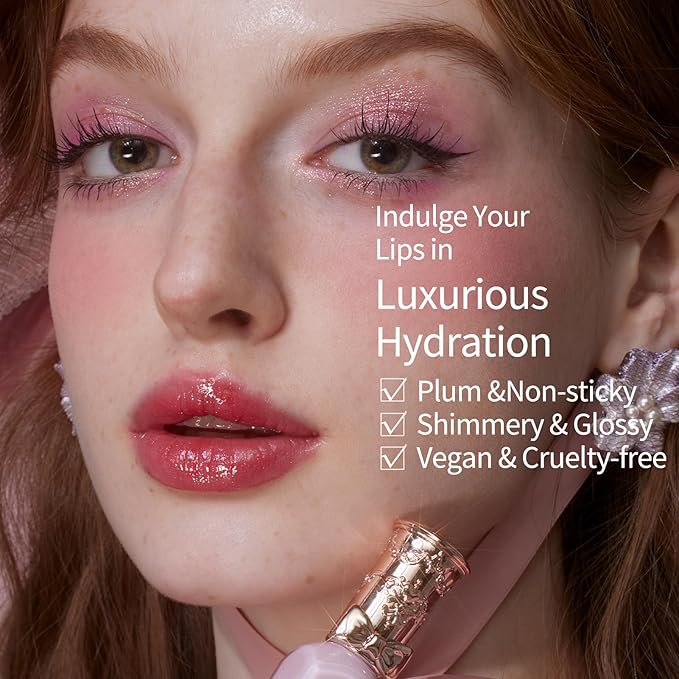 Flower Knows Midsummer Fairytales Lip Gloss G09 Dream Voyager + Violet Strawberry Rococo Glitter Lip Gloss G02 Rasberry Booze