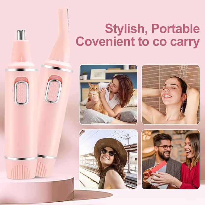 AREYZIN Nose Hair Trimmer for Women & Eyebrow Trimmer-2024 Professional Painless Ear and Nose Trimmer Nasal Hair Clipper, Powerful Motor, Easy to Clean, Dual Edge Blades