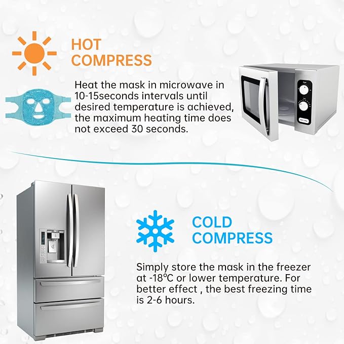 Cold face eye mask ice