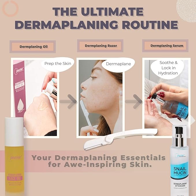 Dermaplaning Tool (9 Count) – Easy to Use Dermaplane Razor for Face – Precision Facial Razor for Eyebrows & Peach Fuzz - Gentle Exfoliating Shaver for Smooth, Radiant Skin