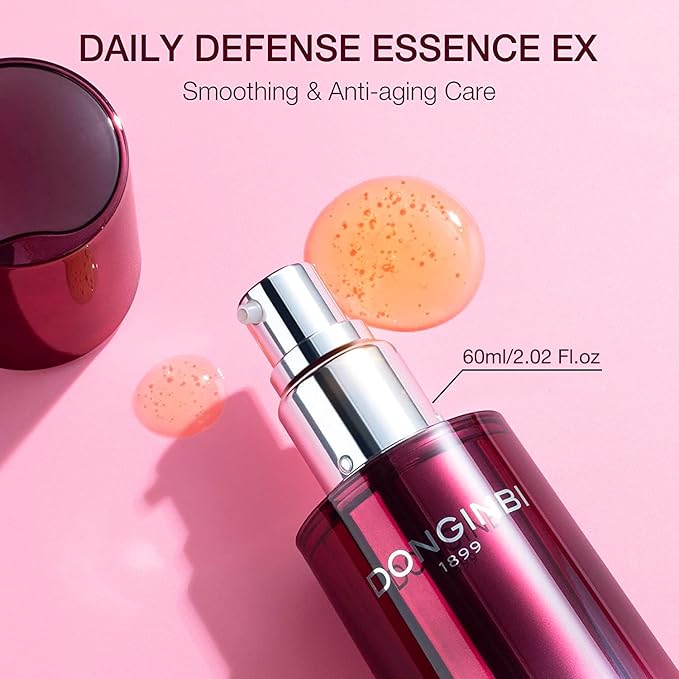 Donginbi Red Ginseng Daily Defense Special Set - Essence & Antioxidant Cream for Face, Korean Red Ginseng Skin Care