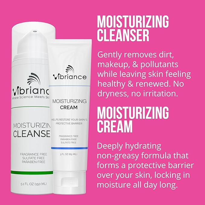 Vibriance Bundle Skincare Set | Super C Serum, Moisturizing Cleanser and Face Cream | Complete Kit for Radiant Beauty