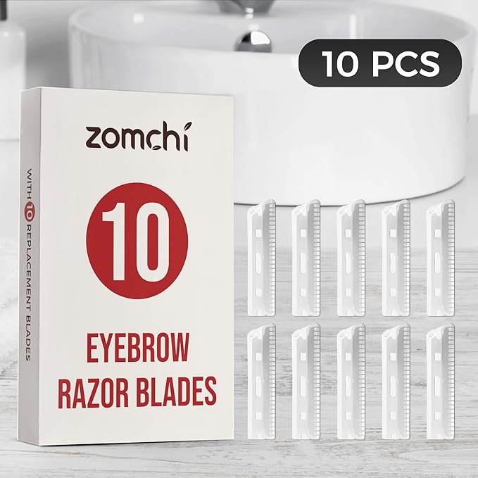 Precision Eyebrow Razor Blades - Set of 10 Replacement Blades