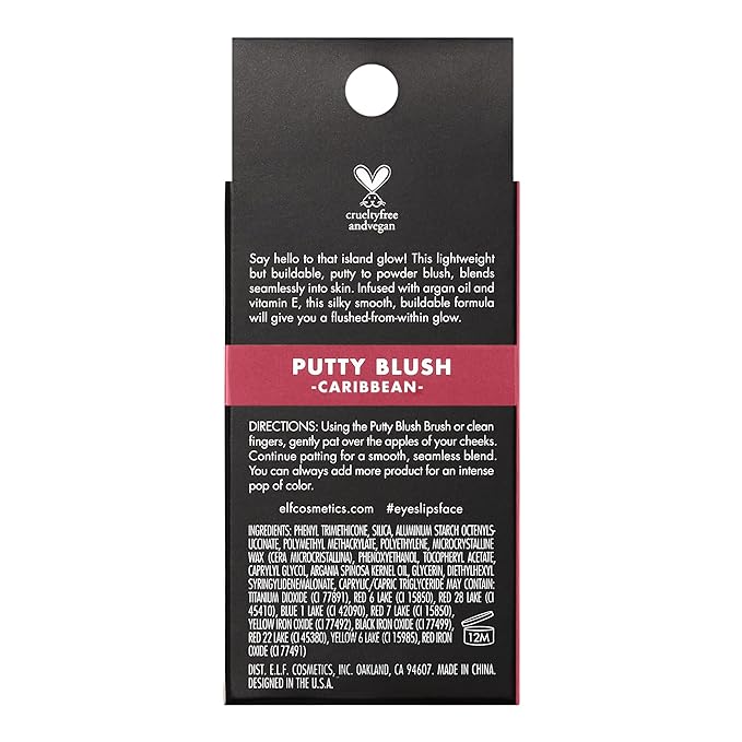 e.l.f. Putty Blush, Creamy & High-Pigment Formula For Cruelty-Free, Caribbean