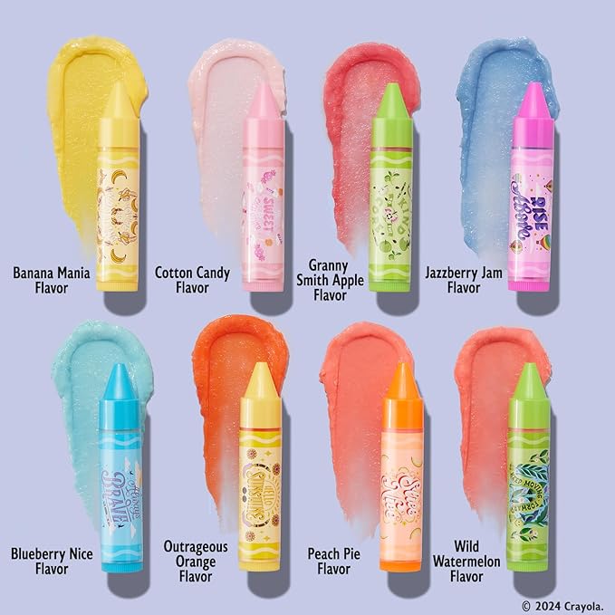 Lip Smacker Crayola Party Pack - 8 Moisturizing Lip