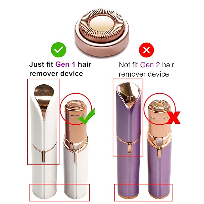 Generation 1 Replacement Heads for Old Flawless Gen 1 Facial Hair Remover, 2 pack